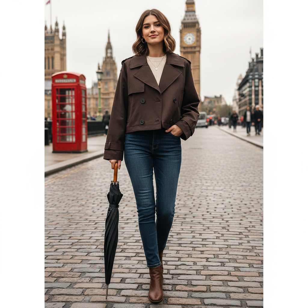 Estelle Cropped Trench Coat