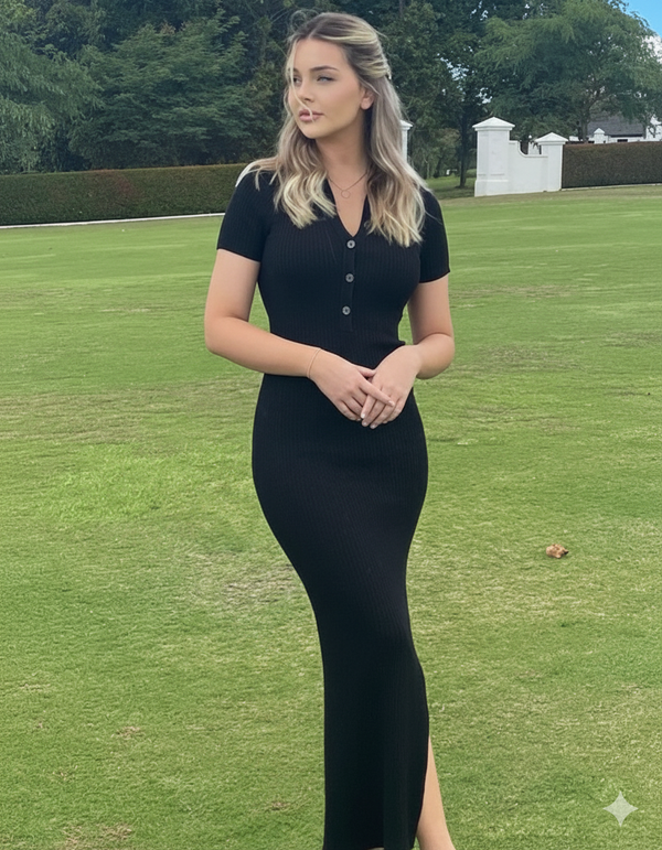 Estelle Button Maxi Dress