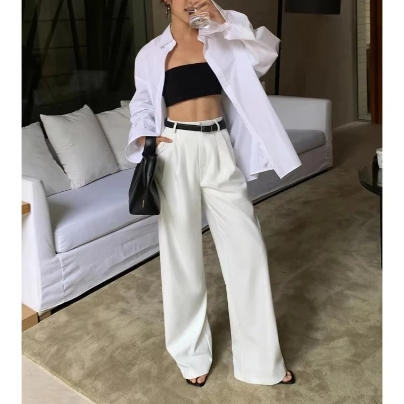 Seraphine High Waist Wide-Leg Trousers