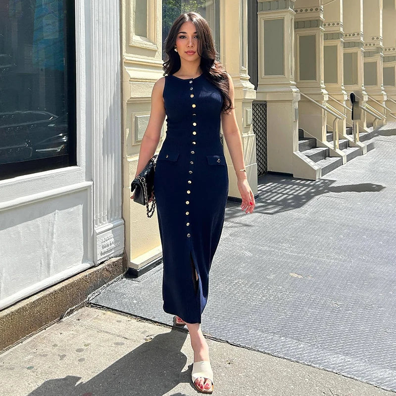 Celine Button Down Knit Dress