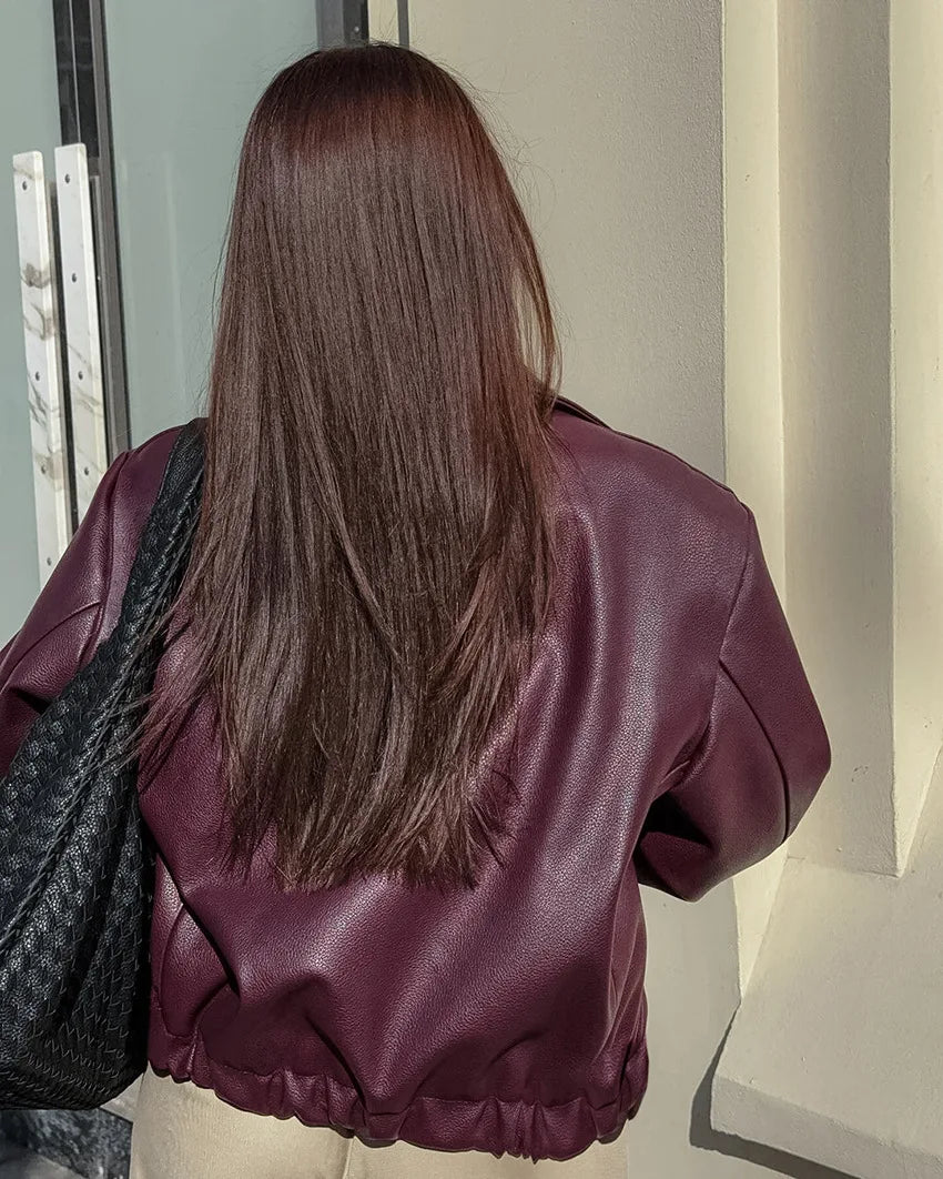 Lucienne Structured Leather Jacket