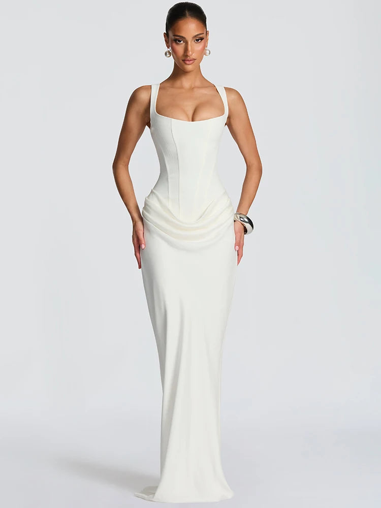 Aurienne Ruched Evening Dress
