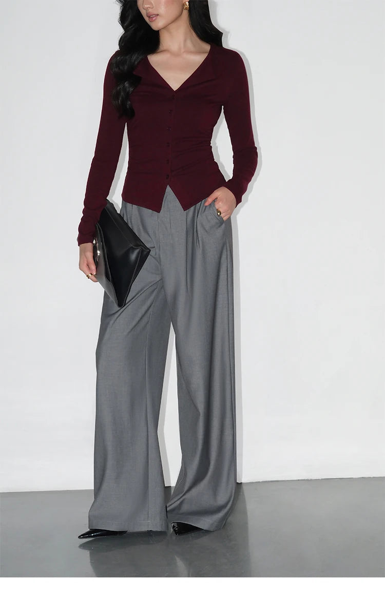 Seraphine High Waist Wide-Leg Trousers