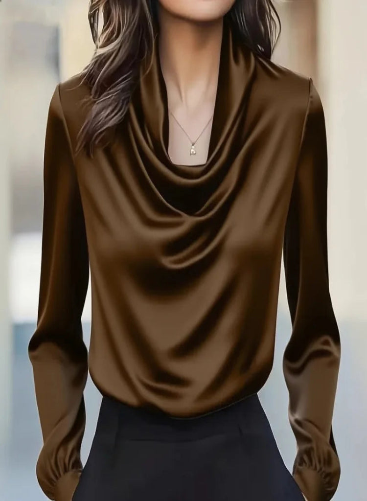Célestine Satin Blouse – ALUSSÉ