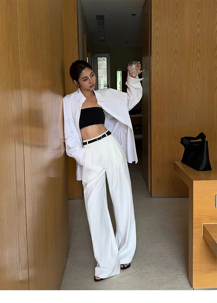 Seraphine High Waist Wide-Leg Trousers