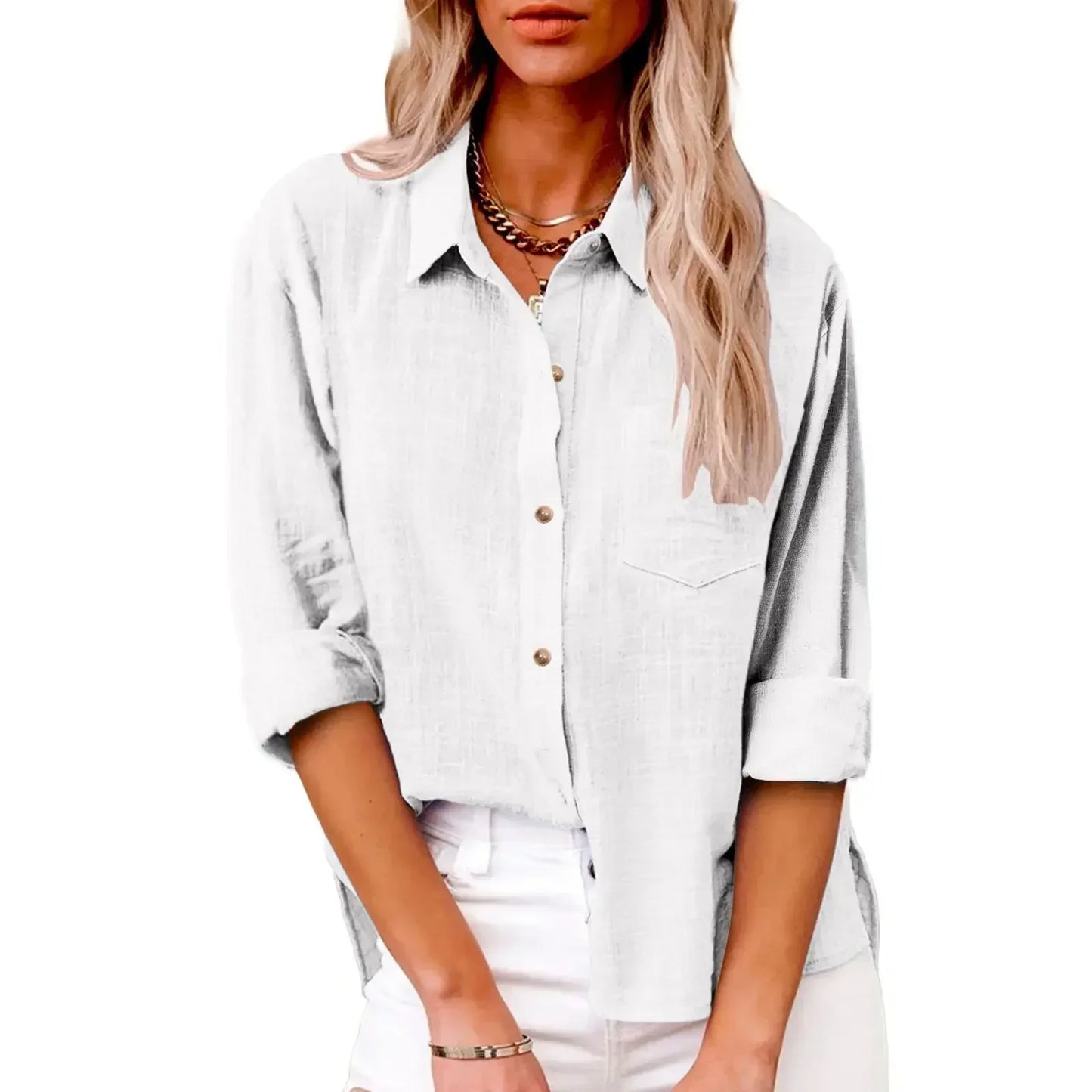 Linette Long Sleeve Linen Shirt