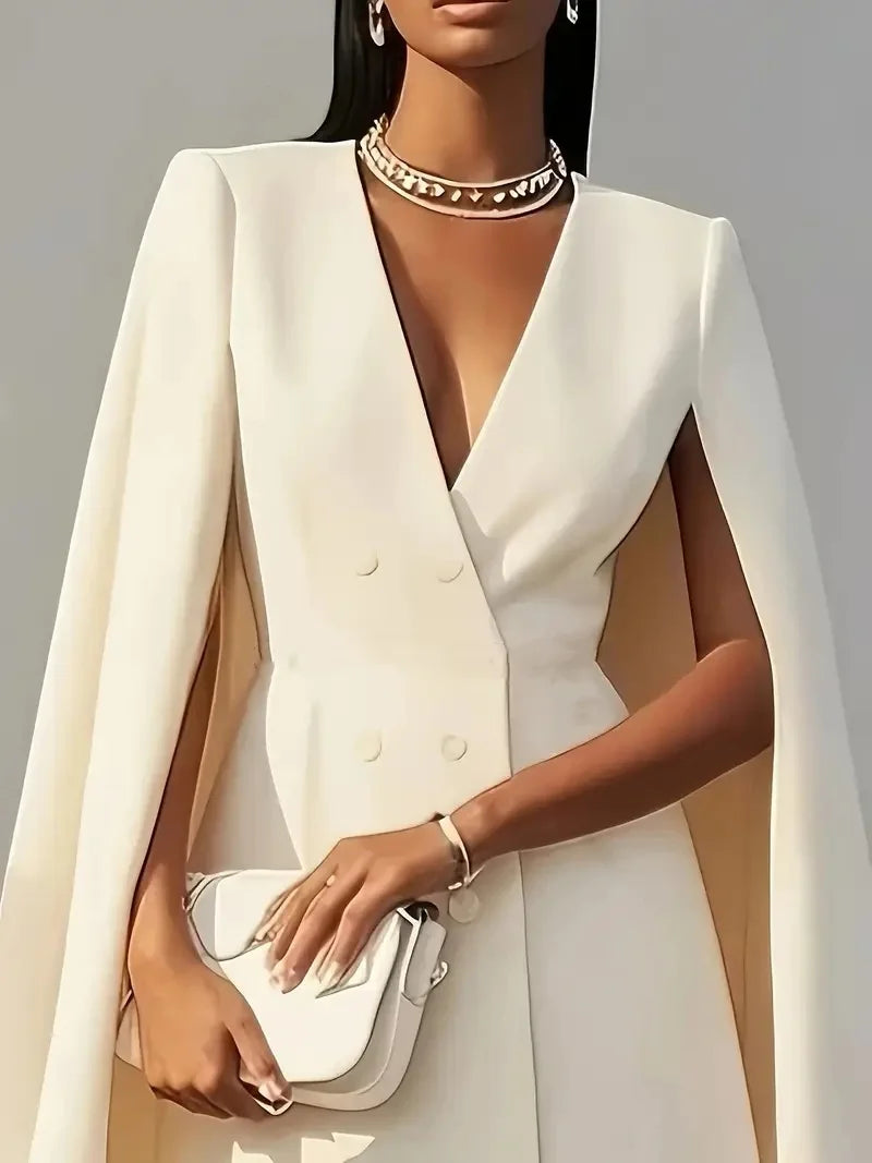 Double-breasted Blazer Midi Dress