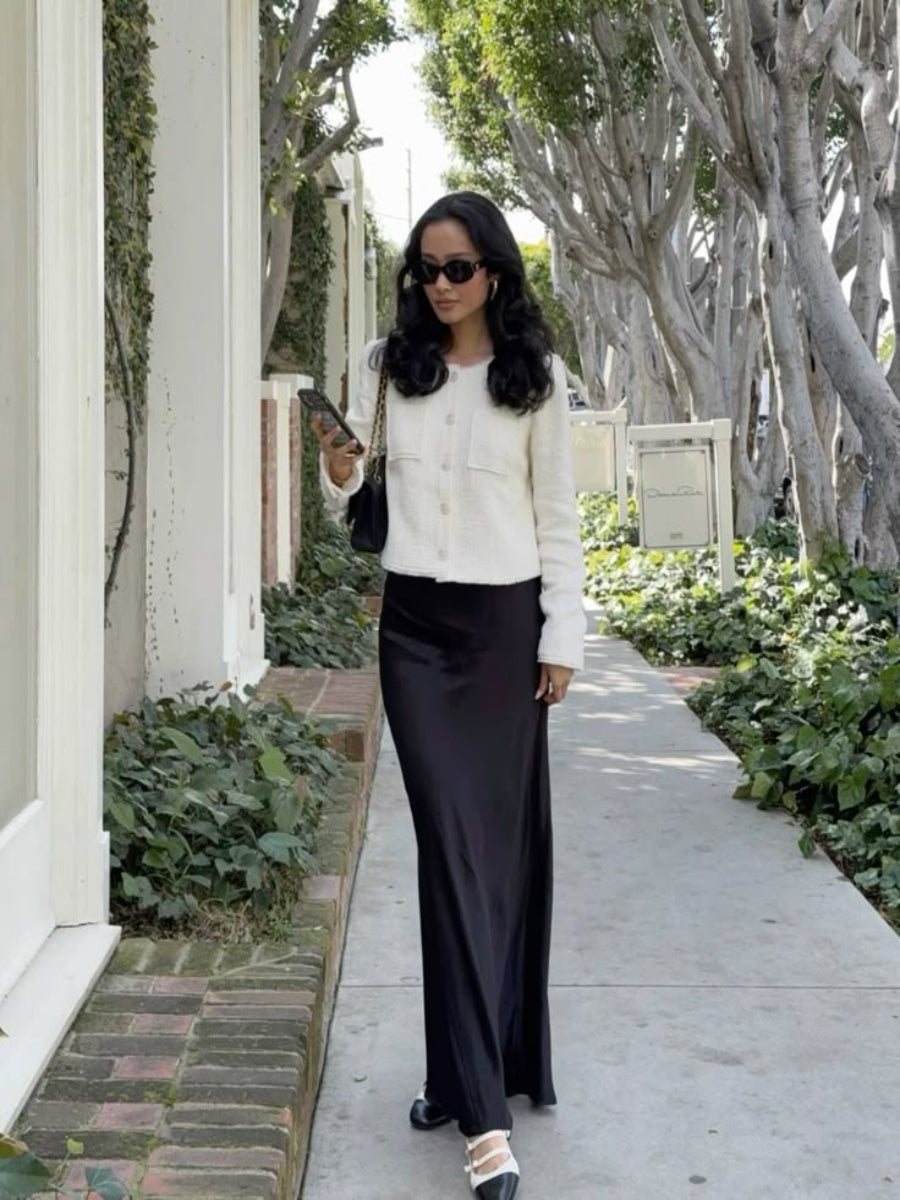 Eloise Satin Maxi Skirt