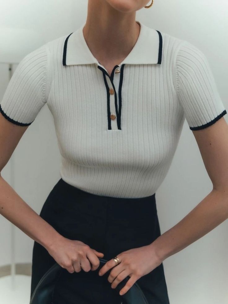 Glacée Knit Polo Top