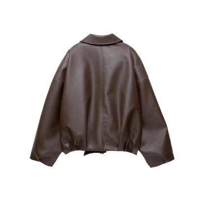 Roxanne Leather Bomber Jacket