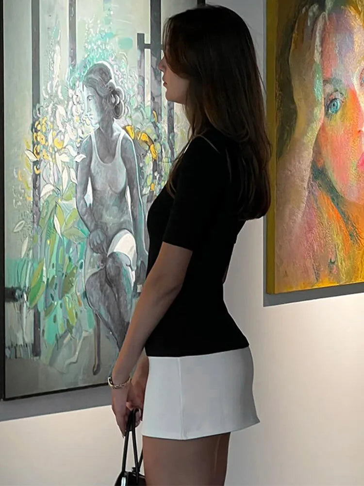 Clarienne Contrast Mini Dress