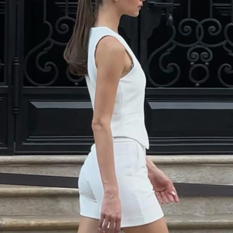 Calverine Vest and Shorts Set