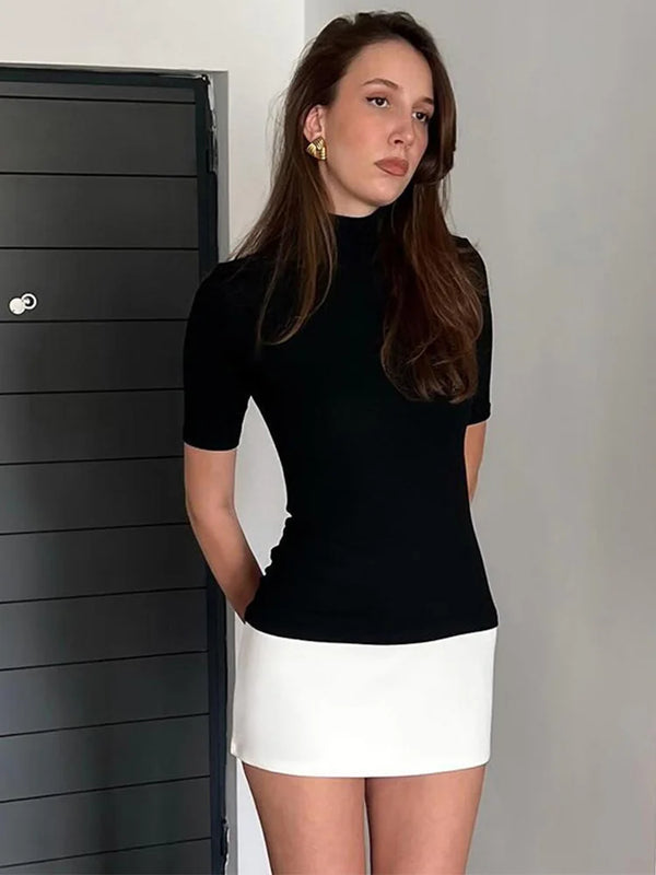 Clarienne Contrast Mini Dress