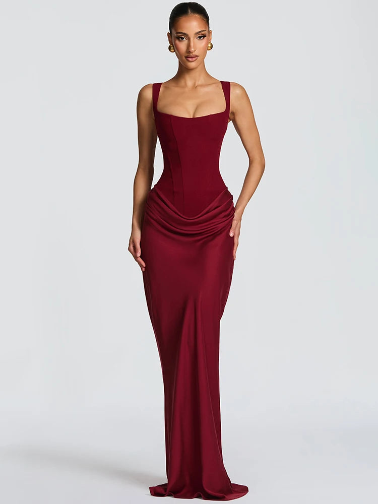 Aurienne Ruched Evening Dress