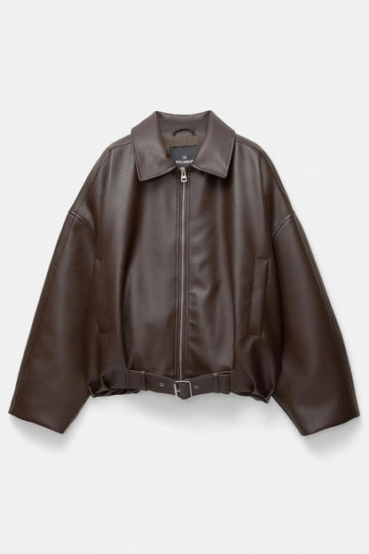 Roxanne Leather Bomber Jacket