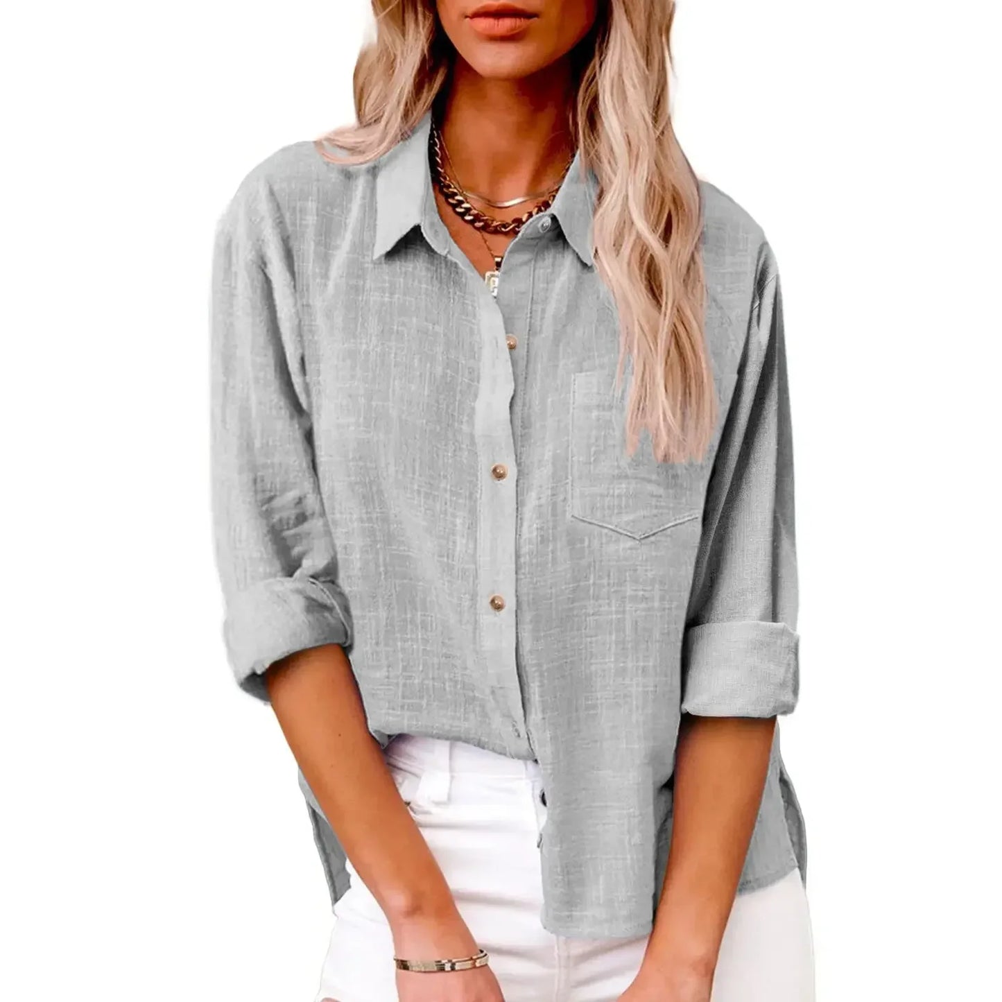 Linette Long Sleeve Linen Shirt