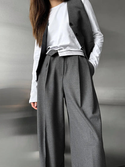 Noir Wide Leg Trousers