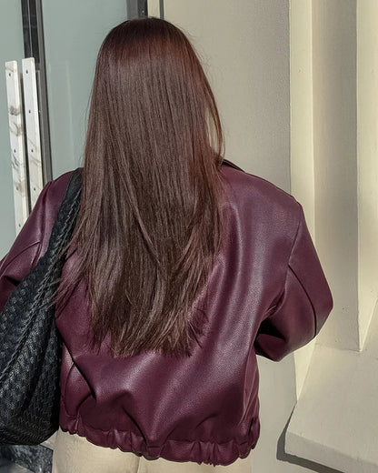 Lucienne Structured Leather Jacket
