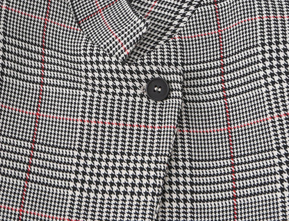 Torino Plaid Stand Collar Slim Blazer