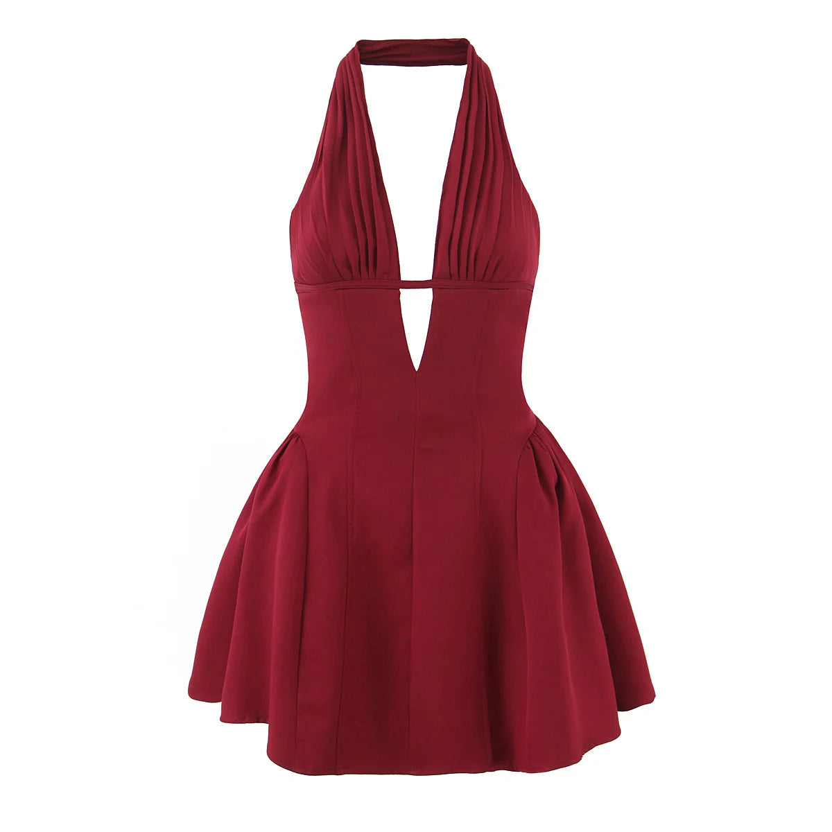 Violette Polka Dot Halter Mini Dress