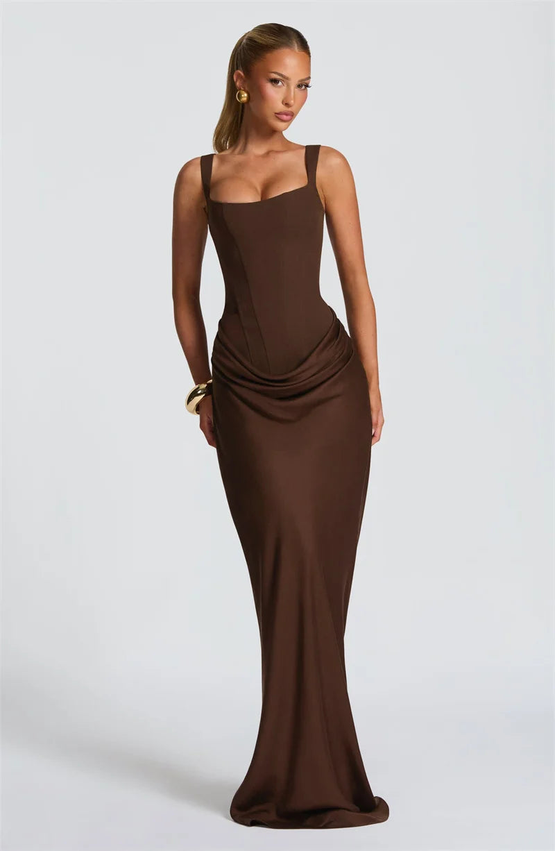 Aurienne Ruched Evening Dress
