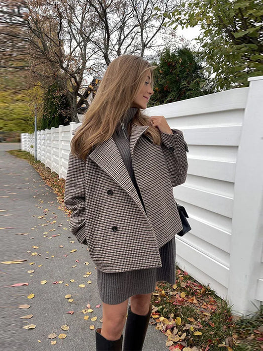Marcelline Houndstooth Coat