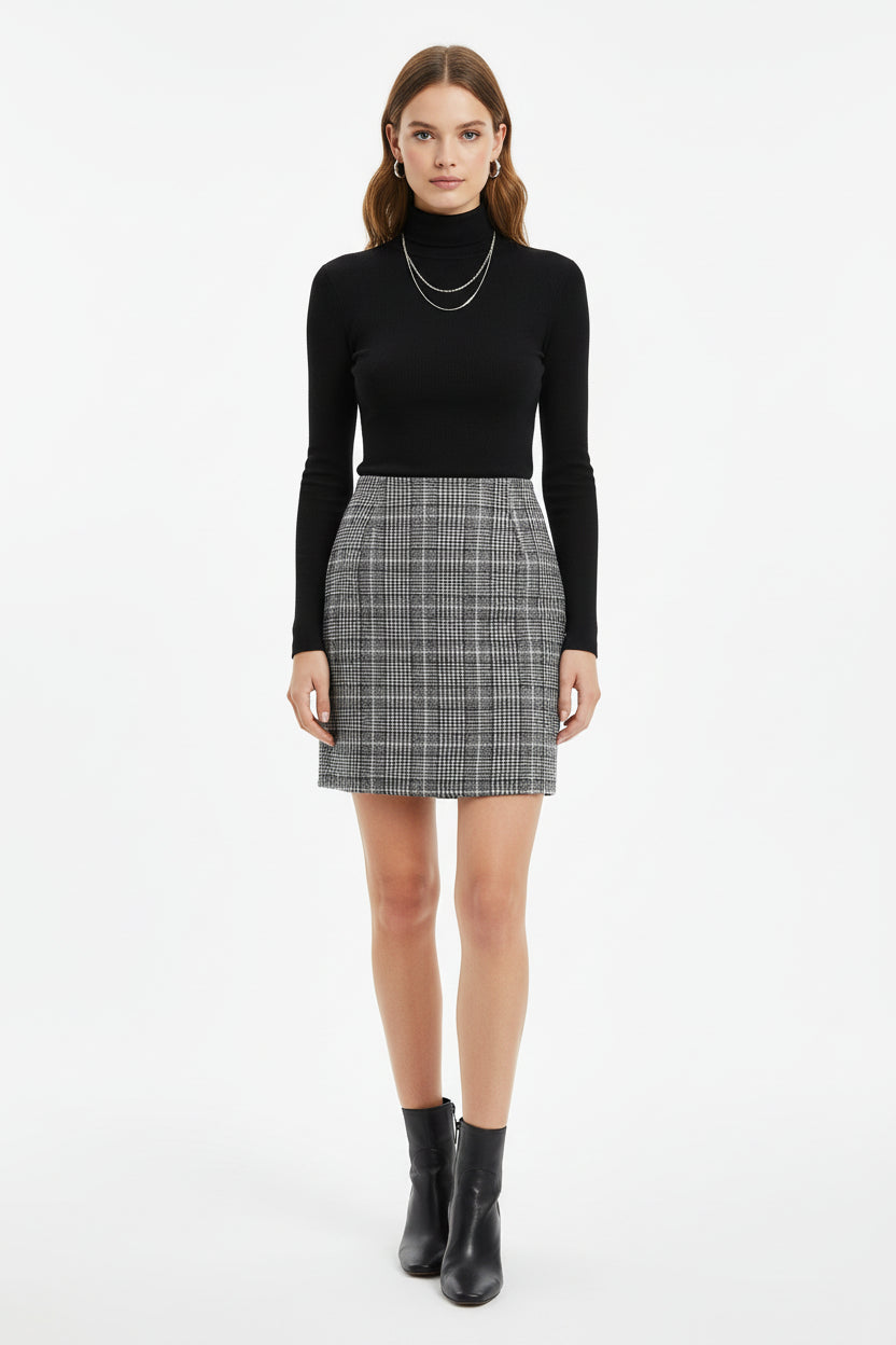 Brigitte Plaid Mini Skirt