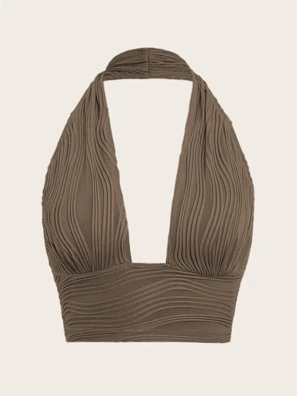 Blanche Halter Crop Top