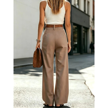 Éliane Pleated Wide Leg Trousers