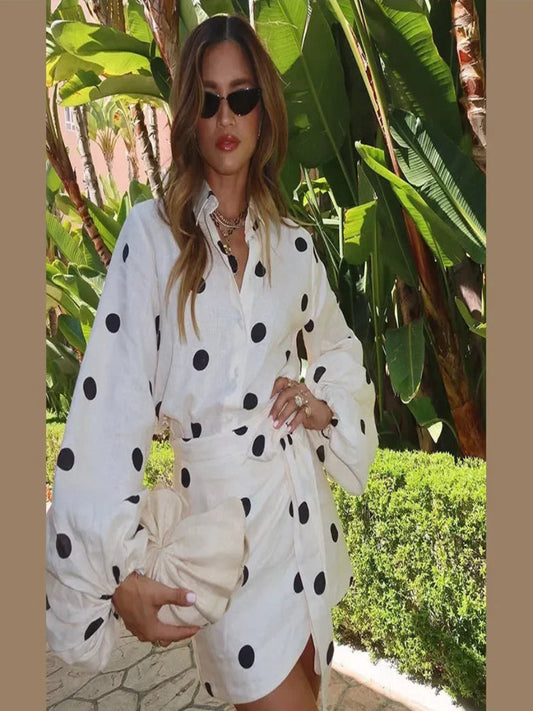 Velune Polka Skirt Set