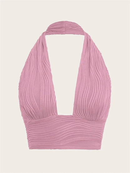 Blanche Halter Crop Top