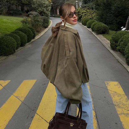 Sienna Faux Suede Bomber Jacket
