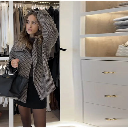 Marcelline Houndstooth Coat