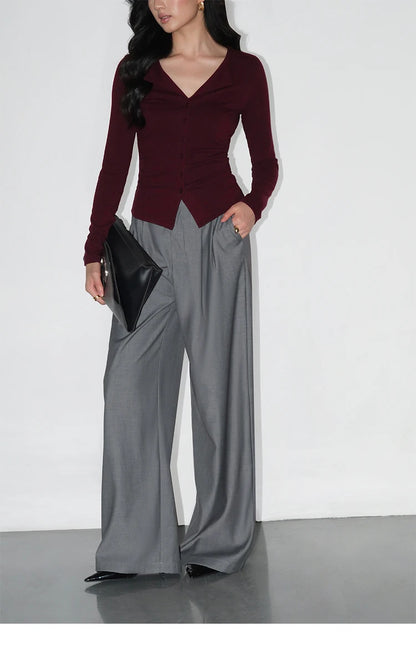 Seraphine High Waist Wide-Leg Trousers