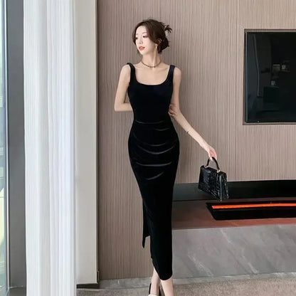 Ivoria Velvet Midi Dress