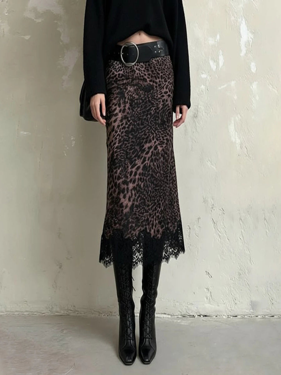 Sorrento Leopard Print Skirt