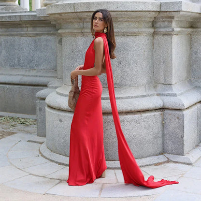Elisette Satin Gown