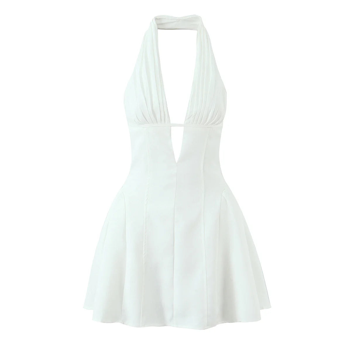 Violette Polka Dot Halter Mini Dress