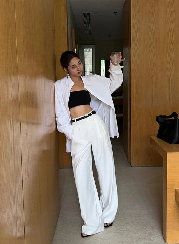 Seraphine High Waist Wide-Leg Trousers