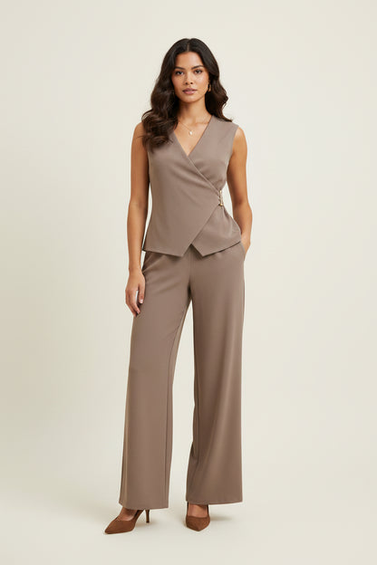 Ruelle Ruched Vest and Trouser Set