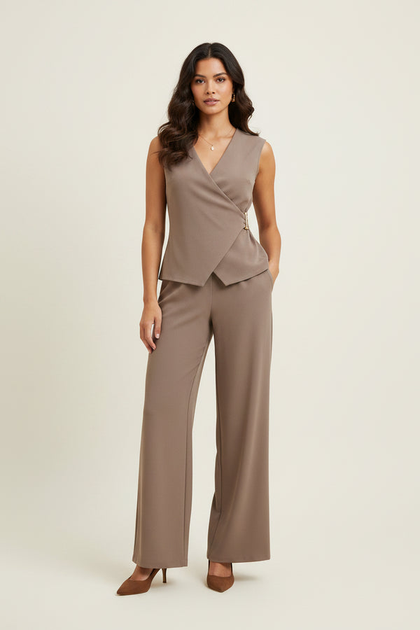 Ruelle Ruched Vest and Trouser Set