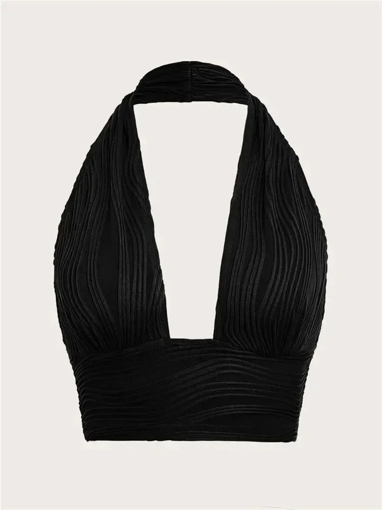 Blanche Halter Crop Top
