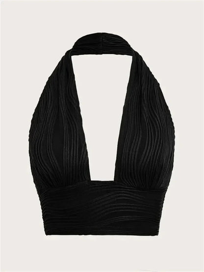 Blanche Halter Crop Top