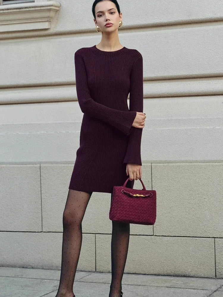 Elvane Striped Knit Dress