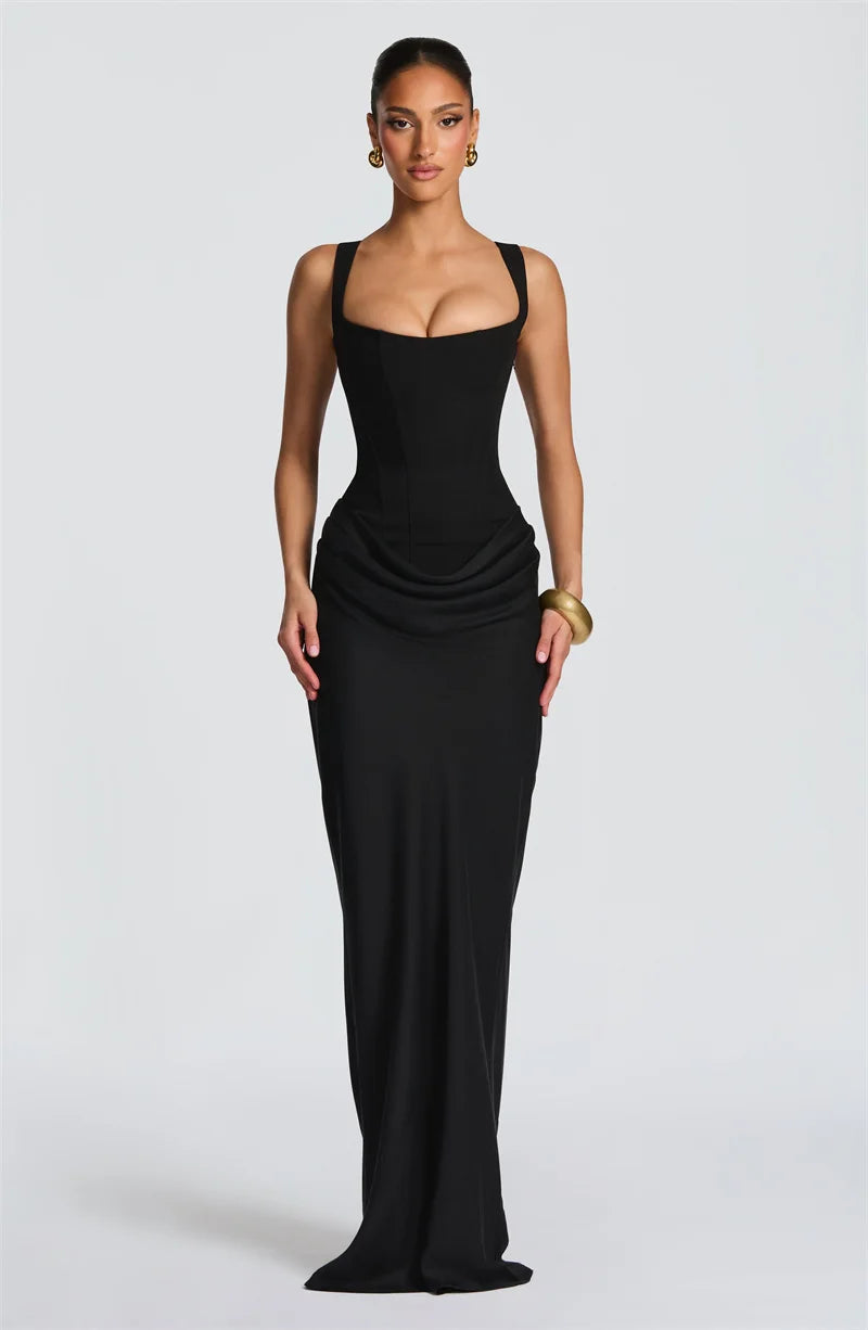 Aurienne Ruched Evening Dress