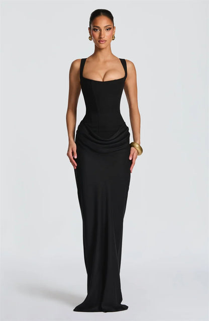 Aurienne Ruched Evening Dress