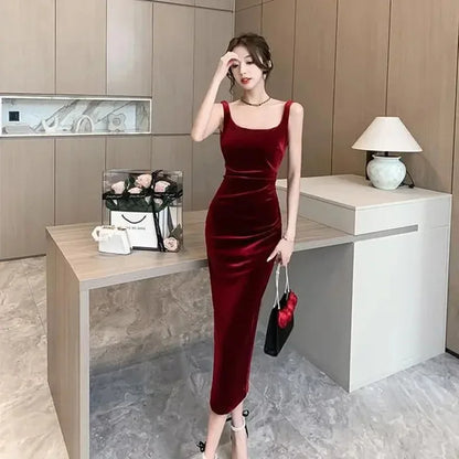 Ivoria Velvet Midi Dress
