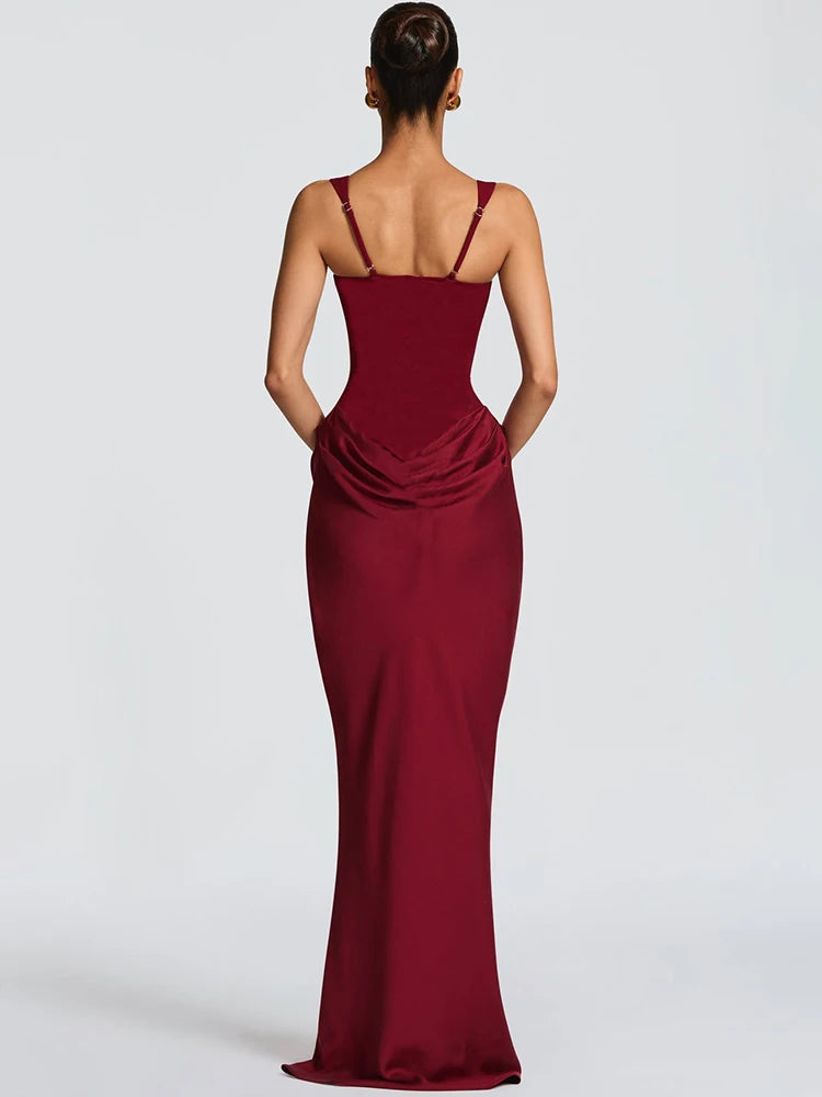 Aurienne Ruched Evening Dress