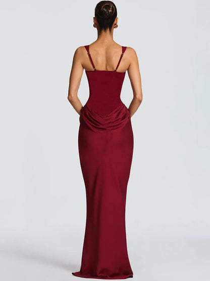 Aurienne Ruched Evening Dress
