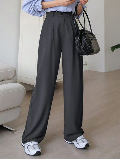Margaux High Waist Trousers in Ash Grey